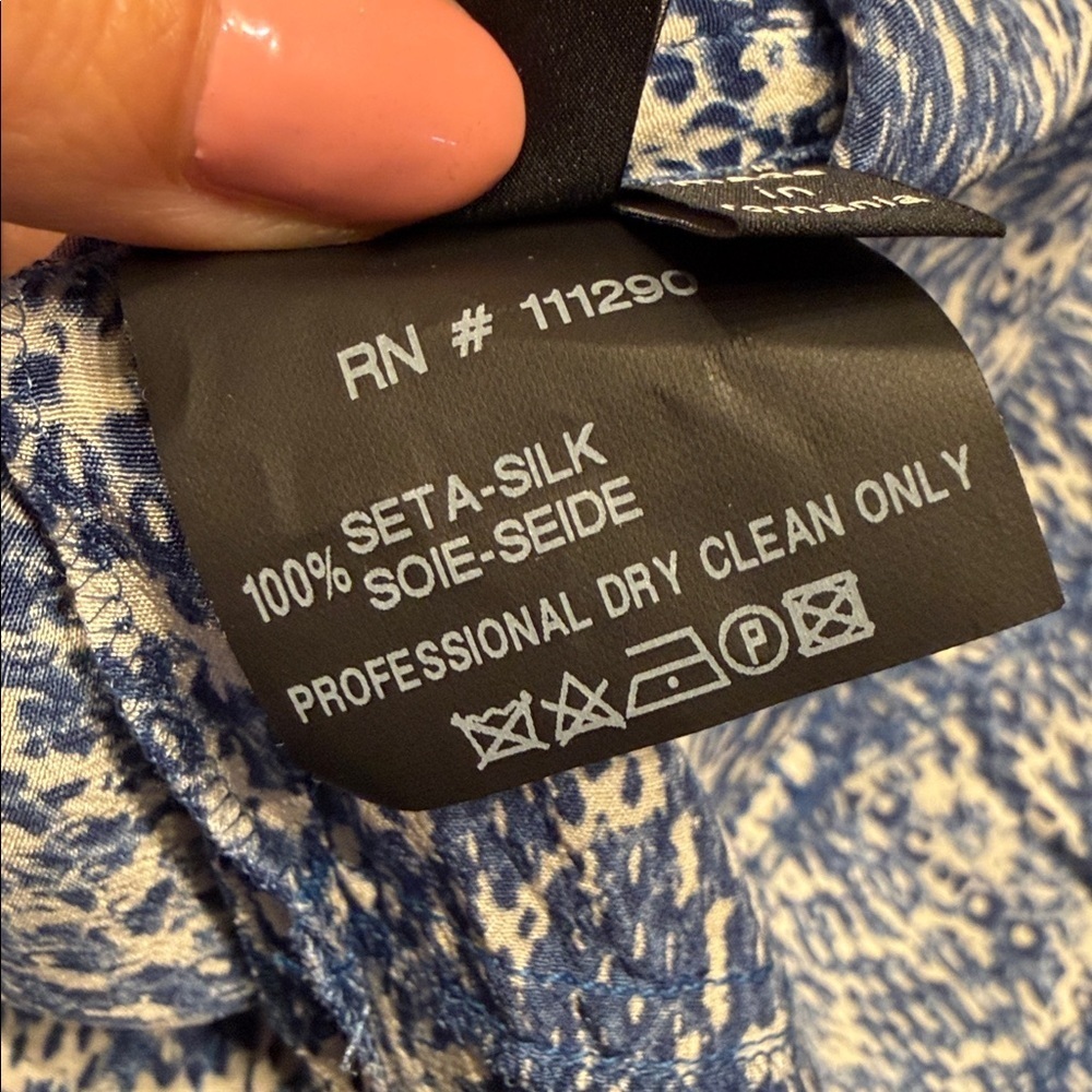 Derek Lam Blue and White Midi silk Dress 10 - Picture 7 of 7